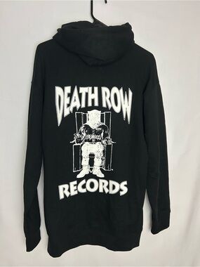 BoohooMAN Black Hoodie with White Graphic
